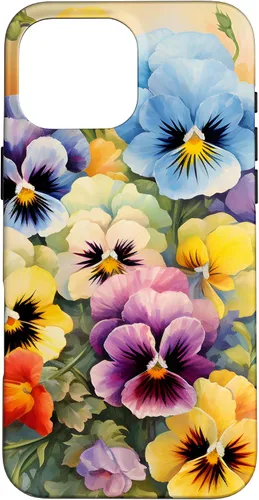 Vista 19 de Southern Boho Chic Happy Pansy Floral Garden Bouquet Case for iPhone 17