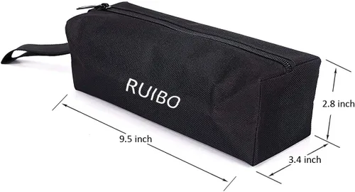 Vista 5 de Ruibo Pequeñas bolsas de lona con cremallera/bolsa multiusos para herramientas, organizador de almacenamiento con lazo para colgar destornilladores