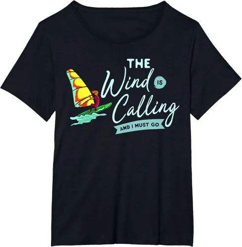 Vista 68 de Windsurfing Board Camiseta Windsurfer, Negro