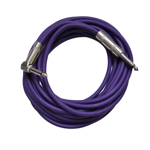 Vista 6 de Seismic Audio SAGC20R-Cable de guitarra de ángulo recto a recto amarillo amarillo de 20 pies