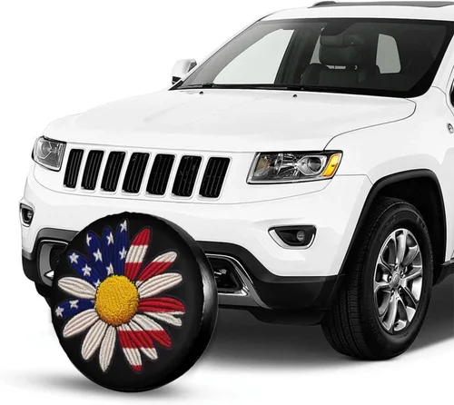 Vista 15 de Cool Cat and UFO Spare Tire Cover Wheel Protectors Dust-Proof Wheel Tire Cover Fit Trailer, Rv, Sand Many Vehicle 14inch