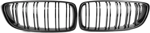 Vista 3 de Parrilla/Rejillas Delantera Parrilla Kidney de Repuesto para BMW Serie 4 F32 F33 F36 F80 F82 (ABS, Negro Brillante)