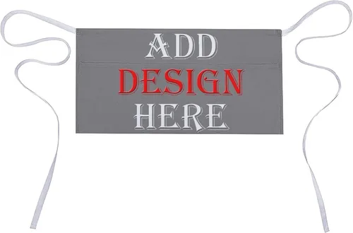 Vista 37 de HooSo Delantal de cocina personalizado, diseño de nombre, logotipo, foto, delantal de poliéster ajustable con dos bolsillos delanteros