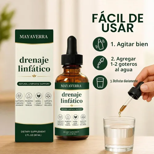 Vista 5 de Mayaverra Drenaje Linfático Gotas, mezclas de hierbas para el bienestar 1 pieza