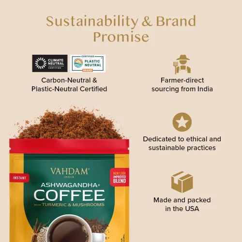 Vista 7 de VAHDAM - Mezcla instantánea de café de cúrcuma (3.5 onzas/40 porciones) sin gluten, sin OGM, rico en curcumina, empaquetado en una lata