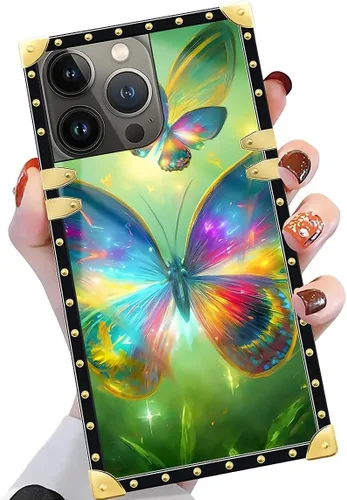 Vista 62 de Funda compatible con iPhone X/Xs, TPU suave de lujo y parte trasera de policarbonato duro para niñas y mujeres, funda protectora a prueba de golpes