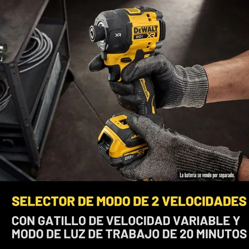 Vista 6 de DEWALT Destornillador de impacto hidráulico de 20 V MAX de 1/4 pulgadas, silencioso, sin escobillas, inalámbrico XR Extreme Runtime, anillo de halo