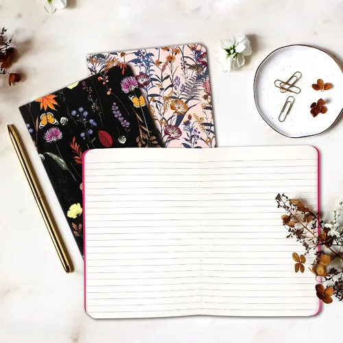 Vista 8 de Pukka Pad Bloom B6 - Libros de ejercicios cosidos, 6.9 x 4.9 pulgadas, paquete de 3 diseños florales surtidos