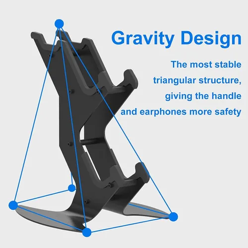Vista 4 de NBCP Controller Holder, Gaming Headset Stand Mount for PS5 PS4 Xbox Series X SXbox OneNintendo SwitchHeadset Aluminum Metal Holder Universal