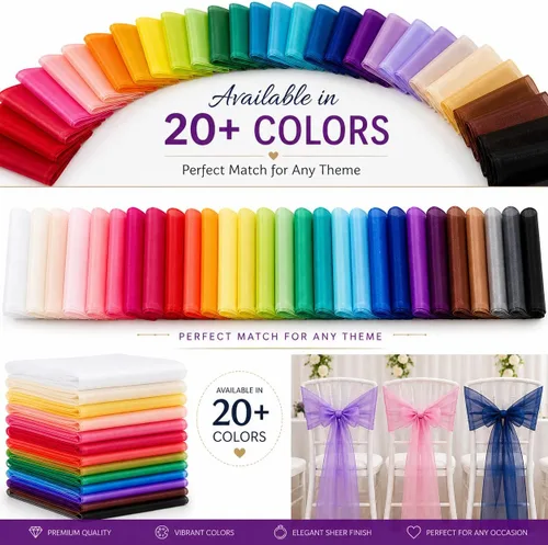 Vista 3 de Juego de 10 lazos para sillas con lazos para atar en la parte trasera, artículos decorativos para bodas, recepciones, eventos, banquetes, sillas