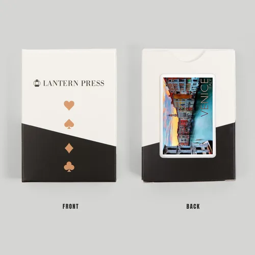 Vista 8 de Lantern Press Venecia, Italia, vista al canal (52 cartas de juego, baraja de cartas de tamaño póquer con comodines)