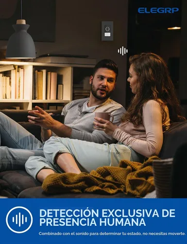 Vista 4 de ELEGRP Interruptor inteligente con sensor de movimiento, interruptor de luz Wi-Fi de 3 vías de 2.4 GHz, compatible con Alexa y Google Assistant
