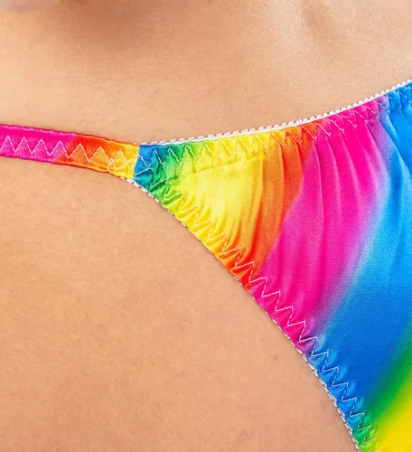 Vista 5 de Satini Tanga Bikini Bragas de satén para mujer