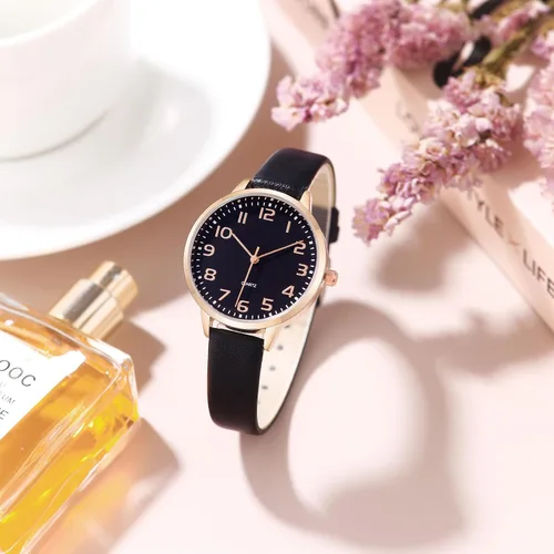 Vista 2 de Women's Dainty Analog Leather Dress Watch for Small Wrists, Ladies Waterproof Watches for Women, Reloj para Mujer