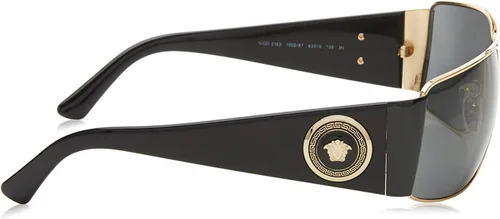 Vista 5 de Versace Gafas de sol Hombre Montura Dorada, Lentes Gris Oscuro, 0MM