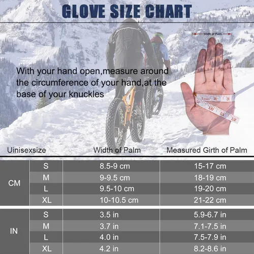 Vista 7 de CYG&CL Guantes cálidos de invierno para exteriores, resistentes al agua, resistentes al viento, antideslizantes, guantes deportivos para ciclismo