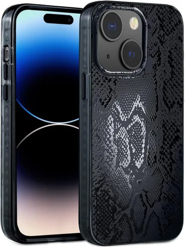 Vista 19 de SCORPIFY Funda para iPhone 15 Pro Max [Compatible con MagSafe] con Diseño de Estampado de Leopardo Guepardo Negro Mate, Linda Funda Magnética