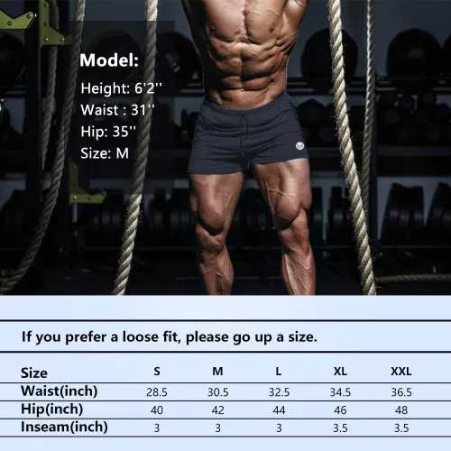 Vista 6 de Pantalones cortos de entrenamiento de gimnasio para hombre, pantalones cortos de entrenamiento de 3 pulgadas, pantalones cortos de gimnasio atlético