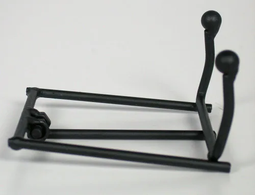 Vista 5 de BANBERRY DESIGNS Soporte de exhibición negro – Juego de 3 caballetes de metal – Soporte de placa de hierro forjado – Soportes para fotos – 3.5