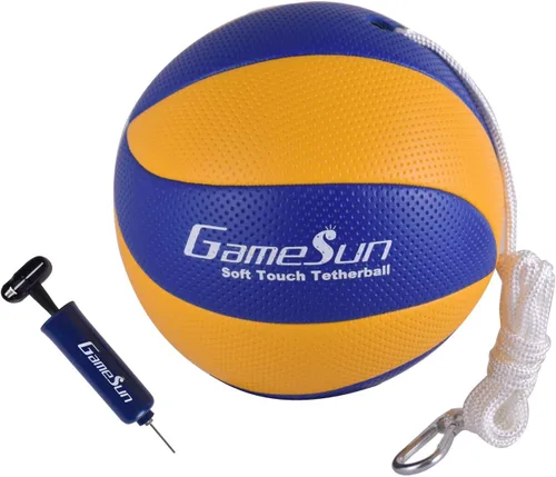 Vista 10 de Tetherball and Rope,Full-Size Soft Rubber, Portable Tetherballs with Soft Rope - Great Outdoor Game for Family Fun Play