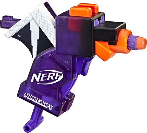 Vista 11 de Nerf MicroShots Minecraft Ender Dragon Mini Blaster, diseño de Minecraft Dragon Mob, incluye 2 dardos oficiales de élite, mango de cebado