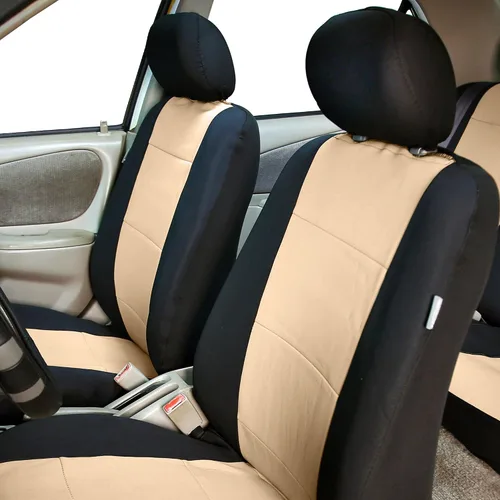 Vista 2 de FH Group Juego de fundas de asiento delantero de automóvil de neopreno impermeable - Funda de asiento delantero de ajuste universal con bolsillos