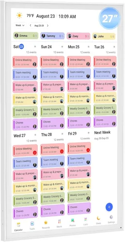 Vista 9 de LOOFII Calendario Digital Inteligente de 10.1 Pulgadas – Planificador Familiar y Calendario con Pantalla Táctil HD, Tabla de Tareas y Planificador