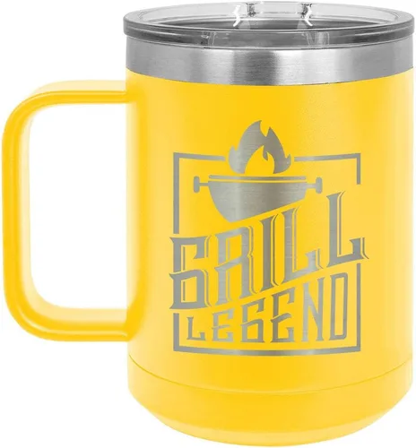 Vista 15 de Grill Legend - Taza de café (15 oz), color negro