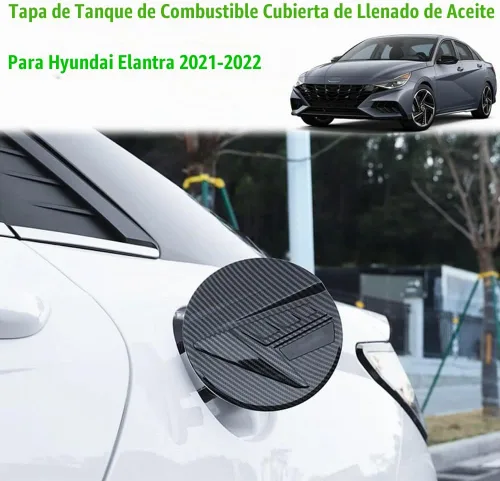 Vista 2 de Cubierta de tapa de tanque de combustible de grano de fibra de carbono ABS, cubierta de llenado de aceite, decoración de puerta, accesorios