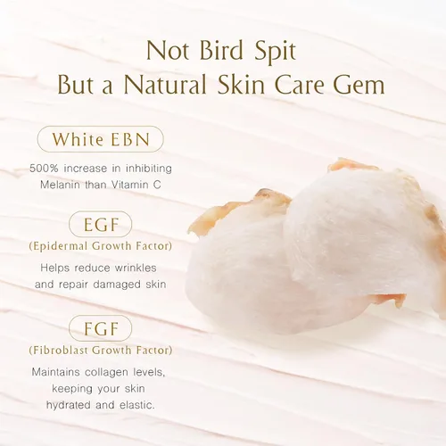 Vista 3 de BI-SU Crema facial Hidratante con extracto natural de nidos Swiftlet, glicerina, ácido hialurónico, colágeno, cuidado de la piel japonés