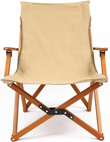 Vista 6 de Customized Canvas Folding Wood Chair – Easy-Fold Portable Outdoor Chair for Beach & Camping