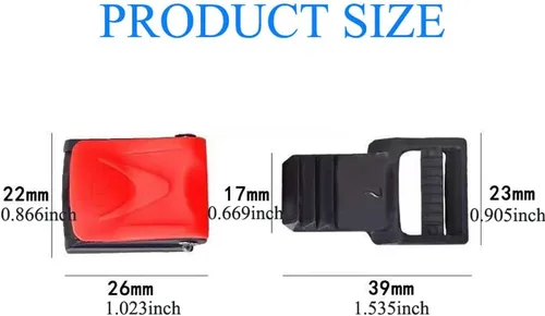 Vista 4 de Juego de 2 hebillas de liberación rápida para casco de ciclismo con anillos tóricos abiertos para casco de bicicleta, adaptador de correa