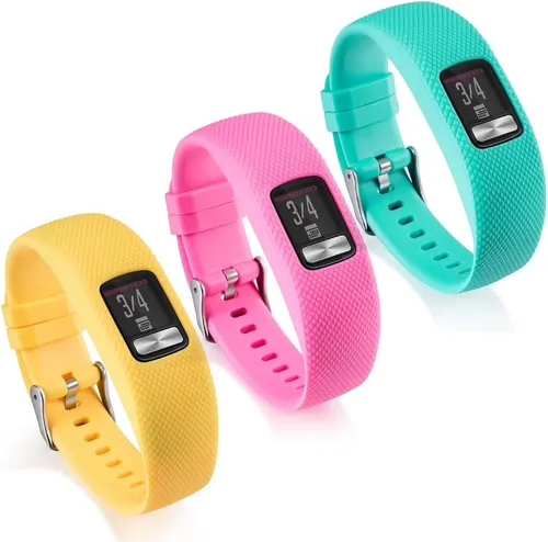 Vista 11 de Compatible con Garmin Vivofit 4 Band, correa de repuesto de silicona para Garmin Vivofit 4 (sin rastreador (10 unidades, pequeña)