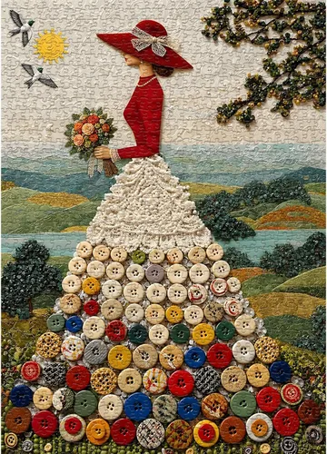 Vista 8 de Rompecabezas de arte abstracto para adultos, 1000 piezas, rompecabezas de gato para mujeres, geométricos modernos, rompecabezas de animales únicos