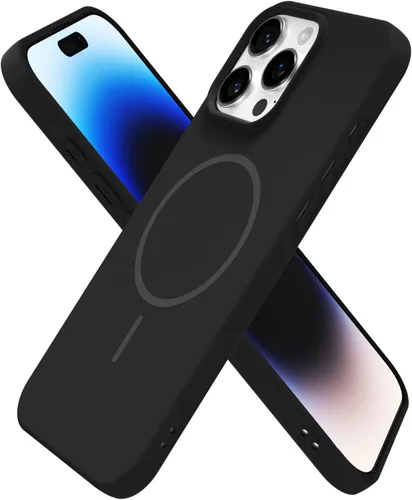 Vista 83 de Oakxco Funda de Silicona Mag Safe para iPhone 12 Pro Max, Funda Magnética Delgada y Fina Compatible con Carga Inalámbrica MagSafe, Bonita Funda