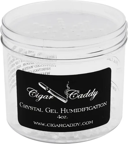Vista 3 de Cigar Caddy Humidificación de gel de cristal, grande, tarro de 4 onzas, reutilizable, mantiene la humedad al 70%