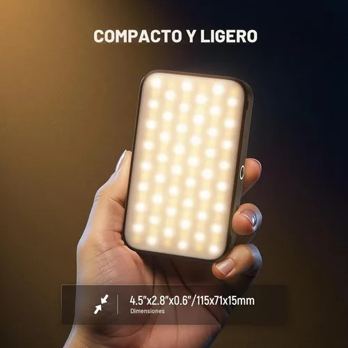 Vista 7 de NEEWER Versión de Nivel de Entrada Luz de Selfie para Teléfono para iPhone, 2500-9000K CRI80 2000mAh Recargable Luz de Clip de Plástico