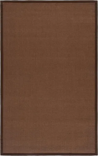 Vista 123 de Alfombra de sisal Safavieh, de color maíz y negro, tejida a mano, de la colección de fibras naturales; 5 x 8 pulgadas, NF441A, Tela, Gris / Gris