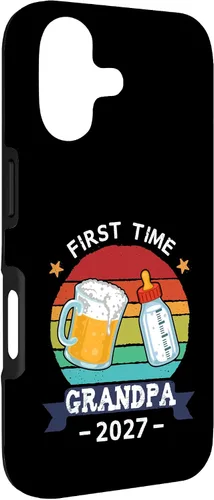 Vista 3 de First Time Grandpa 2027 Proud New Dad Grandpa Case for iPhone 17