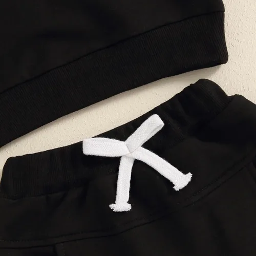 Vista 36 de Conjunto de sudadera de manga larga con cuello redondo y pantalones deportivos para bebés, ropa de invierno para bebé