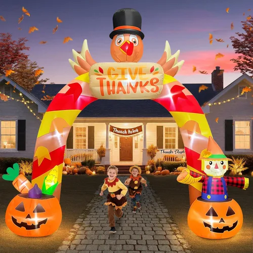 Vista 16 de Kalolary Árbol de Navidad inflable de 20 pies con luz LED, inflable gigante para exteriores, decoración al aire libre para fiestas, patio, césped