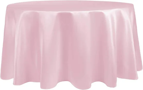 Vista 19 de Ultimate Textile Mantel redondo de satén nupcial de 60 pulgadas, se adapta a mesas de menos de 60 pulgadas de diámetro, berenjena morado berenjena