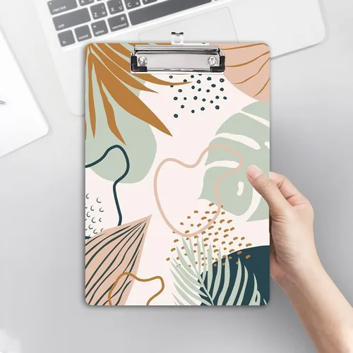 Vista 7 de Hongri - Portapapeles de cartón, madera, tamaño carta con diseño moderno, personalizado, tamaño A4 de 9 x 12.5 pulgadas, material de oficina