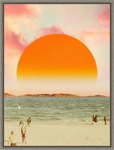 Vista 11 de Amanti Art Framed Canvas Wall Art 24x18 Retro Dreamscape II by Victoria Barnes, Framed Wall Art Canvas, Beach Artwork, Traditional Decor, Medium