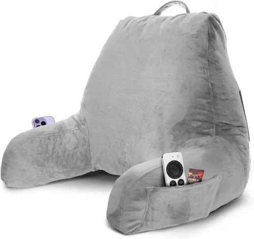 Vista 16 de Nestl Almohada de lectura para niños y adolescentes con espuma viscoelástica triturada, almohadas de respaldo para leer, ver y jugar, uso