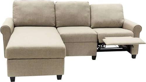 Vista 10 de Serta Copenhagen - Sofá reclinable pequeño con almacenamiento integrado, tela de bajo mantenimiento y apta para la familia, sección izquierda