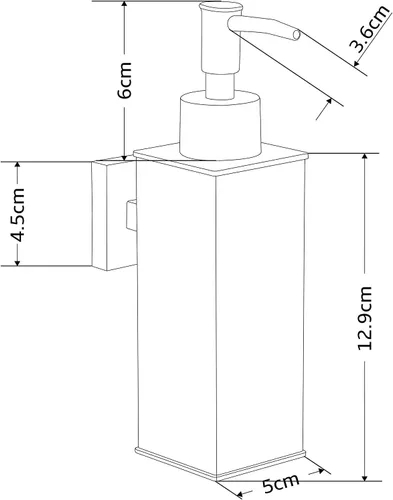 Vista 6 de BGL Dispensador de jabón de acero inoxidable 304 para montaje en pared, dispensador de líquido y jabón negro para cocina y baño