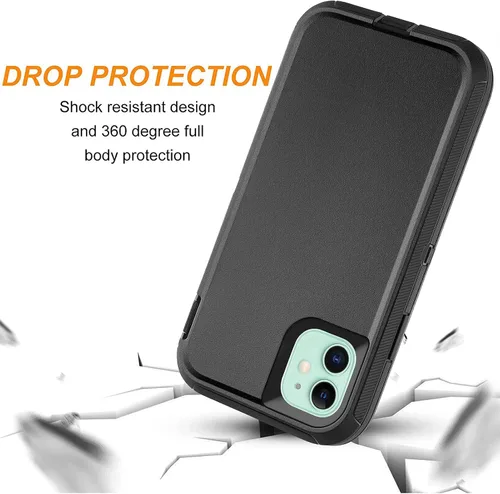 Vista 3 de Co-Goldguard Funda compatible con iPhone 11, 3 capas de protección contra caídas, resistente, a prueba de golpes, para iPhone 11 de 6.1 pulgadas