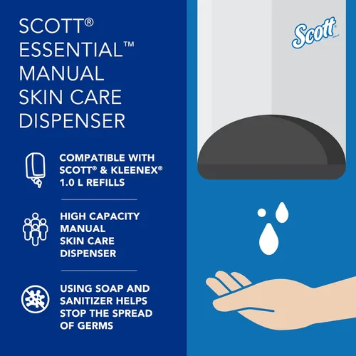 Vista 10 de Scott - KCC92145 92145 Dispensador manual esencial para el cuidado de la piel, 1000 ml, negro