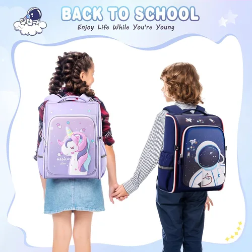 Vista 8 de DIGOBAY Mochila, Azul, Mochila para niños